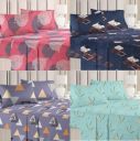 BSB HOME Prime+ Combo Pack of 4 Double Bedsheets with 8 Pillow Covers|144 TC Soft Brushed Microfiber -Long Lasting & Wrinkle Free - 220X218 Cm Or 7ftx7ft, Aqua Pink & Grey...