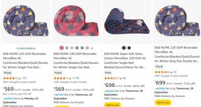 BSB HOME Reversible Microfiber AC Starts at ₹569