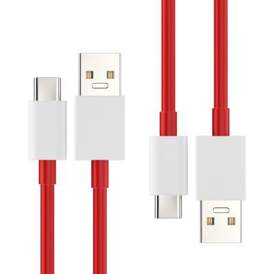BSTOEM One Plus Type C Usb Warp/Dash Charging & Data Transfer Cable Compatible For All Type C Phone Red (PACK OF 3)