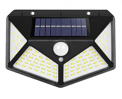 Btag LED Bright Outdoor Solar Lights with Motion Sensor Solar Powered Wireless Waterproof Night Spotlight (LED 100_PO1)