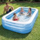 Btag Premium Inflatable Family Swimming Pool for Kids & Adults | Extra-Large 10 Feet 3-Layer Striped Bath Tub Without Pump...