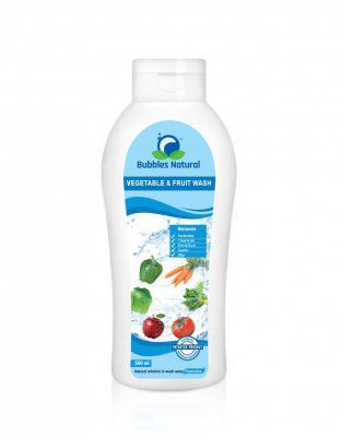 Bubbles Natural Fruit and Vegetable Wash (500ml) | Sanitize & Disinfect your Vegetables I Removes Germs, Bacteria, Fungus & Pesticides | Veggie Wash Liquid Made with 100% Food Grade Ingredients