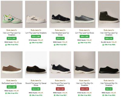 Upto 90% OFF ON Buda Jeans Co men's Sneakers | Starts at Rs 350