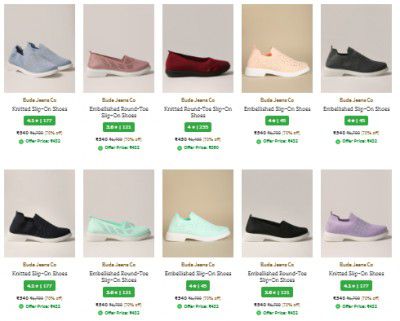 Upto 80% OFF ON Buda Jeans Co Women's Shoes | Starts at Rs 299