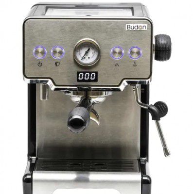 Budan BUDEM101 1450 Watt 10 Cups Automatic Black Coffee Maker with Stainless Steel Heater (Silver)