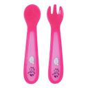 Buddsbuddy Premium Bubble Fork & Spoon Set 2pcs (Pink)...