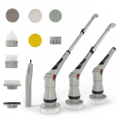 BUILDSKILL 8 in 1 Electric Spin Scrubber with LED Display