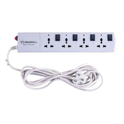 Buildskill Heavy Duty 4 Socket Extension Boards (White)