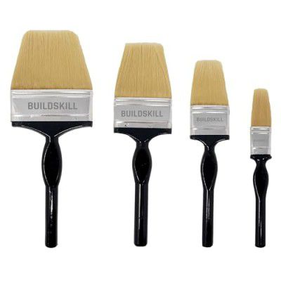Buildskill Paint Brushes Set, 4-Piece Wall Painting Brush Set 