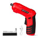 Buildskill Pro BIXO 3.6V Cordless/Battery Powered Light Screwdriver Machine, Keyless Chuck, Led Light, 250RPM, Two Way Control, Reversible, Light Duty, With 10Pcs Screwing Bits (Red) (Pack of 12)...