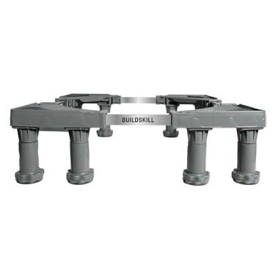 Buildskill Washing Machine Stand with Anti Vibration Pads - Adjustable Refrigerator Stand, 400 kgs Capacity with Suction Cup Legs