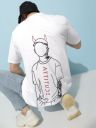 Bukkl Men Printed V-Neck Applique T-shirt...