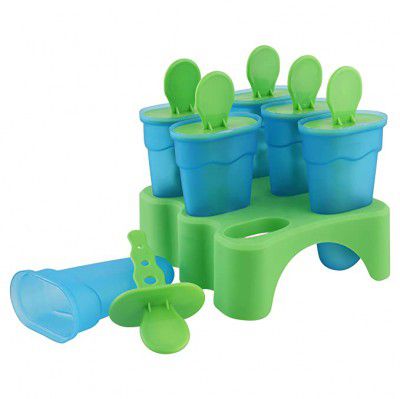 Bulfyss 6 Pcs 100% Food Grade Homemade Reusable Ice Popsicle