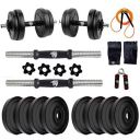 BULLAR Adjustable Dumbbells Set 8 Kg to 20 Kg with Pair of Dumbbell Rods and PVC Weight Plates with Gym Accessories (20 kg)...