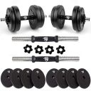 BULLAR Dumbbell Set, Adjustable Dumbbell Set, 1 Pair of Adjustable Dumbbell Rods with PVC Dumbbell Plates, Home Gym Combo, Exercise & Fitness Sets...