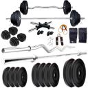 BULLAR Home Gym Combo, 20kg to 40kg 3ft Curl Rod 5ft Straight Rod with Pair of Dumbbell Rods, (20KG)...