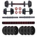 Bullar PVC Dumbbells Set and Fitness Kit for Men and Women Whole Body Workout with Connector Rod (30 kg)...