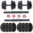 BULLAR Pvc Home Gym Combo, Dumbbell Set, Dumbbells, Dumbbell Plates, Home Gym Set, Adjustable Dumbbells, Weight Plates, Home Gym Equipments For Men, Exercise Set (20Kg, Black)...