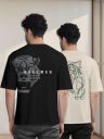 Bullmer  Pack of 2 Men Printed Round Neck Cotton Blend Multicolor T-Shirt...