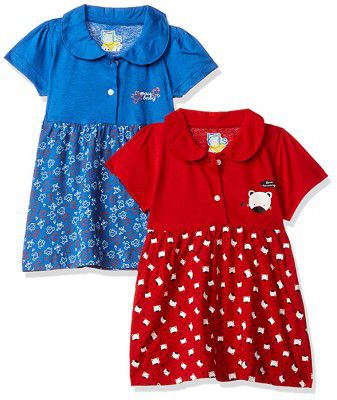 Bumchums Unisex-Baby Cotton A-Line Knee-Length Dress