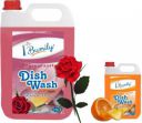 Bumily 5+1 ltr liquid dish wash gel pink rose + orange fragnance (6 ltr) Dish Cleaning Gel  (rose, 2 x 3 L)...