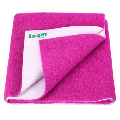 Bumpers Waterproof Quick Dry Sheet for Baby| for Toddler Children (Rani Pink, Small (70x50 cm))