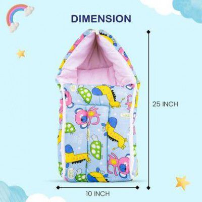 BUMTUM 0-6 Months New Born Baby, Unisex Cotton Carry Bag/Sleeping Bag Sleeping Bag  (Blue)