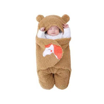 Bumtum 3-in-1 Hooded Baby Soft Blanket Wrapper| Swaddle for New Born Babies(Boys & Girls) 0-6 Months, Travel-Friendly, Unicorn Print (Brown)