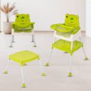 BUMTUM 4 in 1 Convertible Baby High Chair with 3 Point Safety Belts,Booster Chair  (Green)...