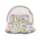 Bumtum Baby Bed, Mosquito Net & Neck Pillow, Baby Gadda Set for New Born, 0-6 Month, Printed Baby Bedding, Baby Teddy Girrafe Sleeping Bed of 71cm x 47cm x 5cm, Dark Blue...