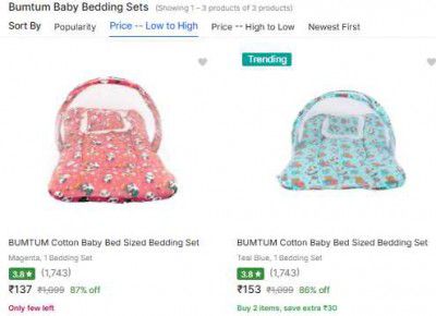 Bumtum Baby Bedding Sets Starts at 140
