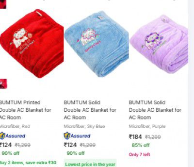 Bumtum Baby Blankets Starts at Rs.124