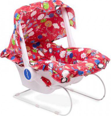 BUMTUM Baby Carry Cot & Rocking Chair With Adjustable Handl (Red)