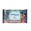 Bumtum Baby Chota Bheem Gentle Soft Moisturizing Wet Wipes | Aloe Vera & Chamomile Extracts | Paraben & Sulfate Free (Pack of 1, 72 Pcs. Per Pack)...