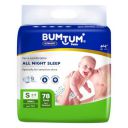 Bumtum Baby Diaper Pants, Small Size 78 Count, Double Layer Leakage Protection Infused With Aloe Vera, Cottony Soft High Absorb Technology (Pack of 1)...