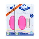 Bumtum Baby Finger Toothbrush With Soft Bristles & Carry Case| Finger Brush For Babies| Gentle Cleaning Hygiene of Gums/tounge Designed For Kids (Pink, 2 Count)...