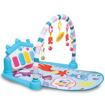 BUMTUM Baby Play Mat | Baby Piano Play Mat Gym & Fitness Rack (Pack of 1, Blue)