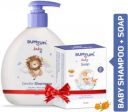 BUMTUM Combo Pack Gentle Baby Shampoo & Soap No Tear Paraben Free Vegan & Derma Tested (White, Blue)...