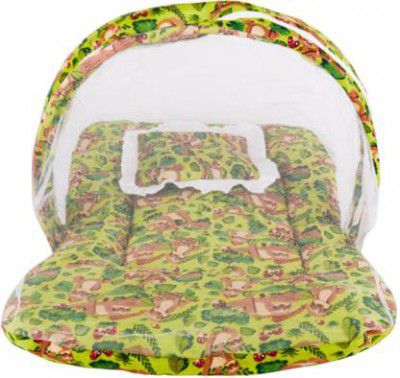 BUMTUM Cotton Baby Bed Sized Bedding Set  (Green, 1 Bedding Set)