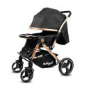 BUMTUM Luxury Baby Stroller Pram for 6 to 36 Months, Reclining Backrest, 360Swivel Wheel, Storage Basket Reversible Handlebar for Babies, Toddler & Kids(Blackest Black)...