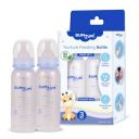 Bumtum Nurture Narrow Neck Feeding Bottle Liquid Silicone Teat with Advanced Anti-Colic Valve - 250ml - (Pack of 2)...