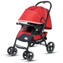 BUMTUM Premium Baby Stroller/Pram for 6 to 36 Months, Adjustable backrest, 360°Swivel Wheel, Large Storage Basket, Reversible Handlebar for Toddler & Kids(Red)...