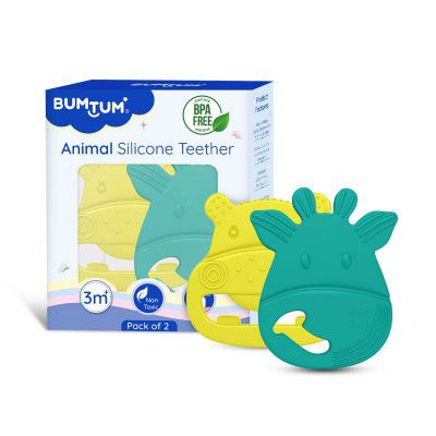 BUMTUM Soft Silicone Baby Teether| Teether for 6 to 12 Months Baby 