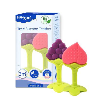 BUMTUM Soft Silicone Baby Teether| Teether for 6 to 12 Months Baby |Bpa Free Teething Toys for Babies