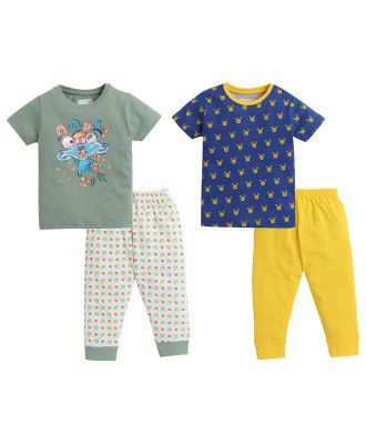 BUMZEE Boy's Cotton Printed Pajama Set