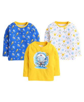 BUMZEE Boys Full Sleeves T-Shirt Pack of 3