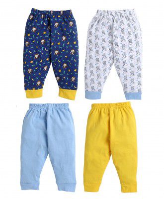 BUMZEE Full Length Printed Pajamas for Baby Boys Pack of 4