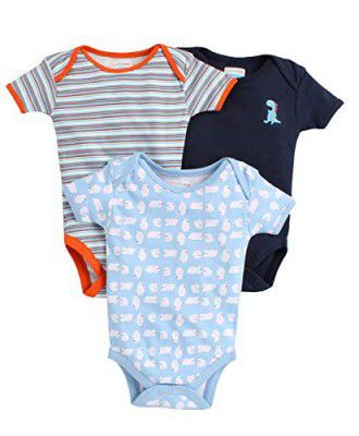 BUMZEE Half Sleeves Unisex Baby Bodysuit/Onesies/Rompers Pack of 3