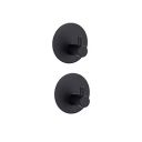 BustleDust Adhesive Hooks, Heavy DutyStainless Steel Black Wall Hooks Towel Hooks for Bathrooms, Kitchen,Cabinet, Doors, Office, Waterproof Rustproof Oil Proof...