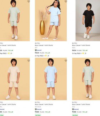 Flpikart : Upto 85% OFF - Butru Kids Apparel Combos